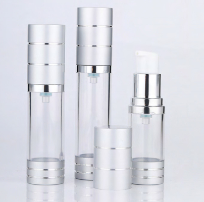 Bao bì mỹ phẩm Lotion nhựa tròn kem rỗng chai không khí với máy bơm