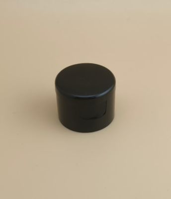 Nắp tròn bằng nhựa đen, nhẵn, dùng cho chai mỹ phẩm