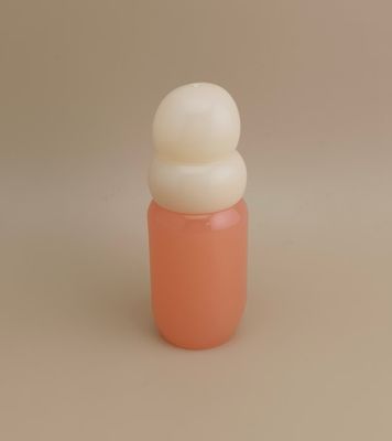 Chai thủy tinh màu hồng với nắp trắng gạo cho nước hoa nữ