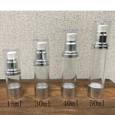 30ml 50ml trắng rõ ràng không khí máy bơm chai chân không Lotion mỹ phẩm máy bơm chai