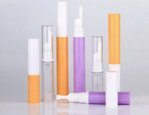 Máy bơm kem nhựa không khí chai chân không với nắp bơm Bao bì mỹ phẩm K18-2 5ml 10ml 12ml 15ml