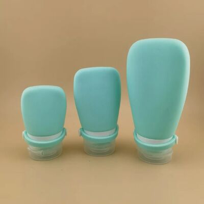 Chất chứa nạp lại chai đi du lịch silicone thiết lập chống rò rỉ chai đồ vệ sinh đi du lịch silicone