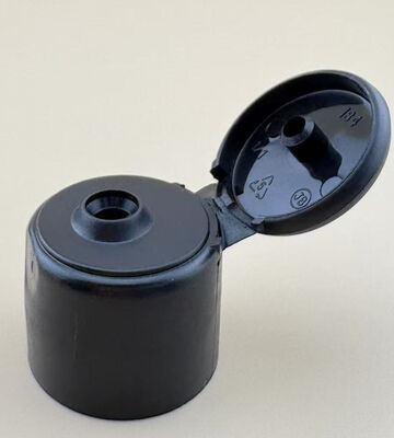 Black Matte Flip Top Cap 24/410 cho chai dầu gội