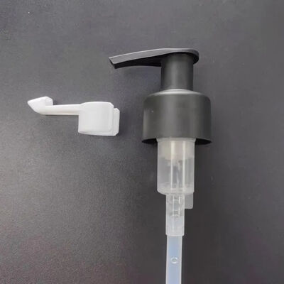 Hàng xưởng bán buôn 20/410 24/410 Bơm dầu màu trắng PP nhựa clip khóa trang điểm loại bỏ kem bôi trơn bơm với clip dài