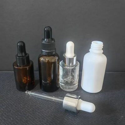 Nhập khẩu bán buôn dầu cơ thể kính Amber Cosmetic Empty 15ml 20ml 30ml chai nhỏ giọt