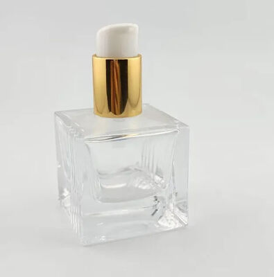 Bao bì mỹ phẩm tùy chỉnh Nước hoa chai thủy tinh với máy phun bơm