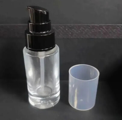 Gói trang điểm Chăm sóc da Chai kem dưỡng da Xi lanh Chai bơm thủy tinh tròn để chăm sóc da