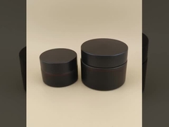Thiết kế đẹp Black Glass Cream Jar với nắp vít cho Lotion