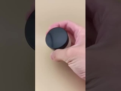 Thùng kem thủy tinh có ruy băng rõ ràng với nắp vít đen cho kem phụ nữ