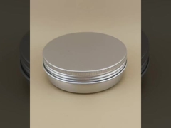 Vỏ nhôm lớn màu bạc tùy chỉnh có thể có CRC với nắp vặn cho mỹ phẩm