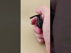 Bơm vòi đen bóng khóa trái-phải có gân K201-9 cho chai đựng sản phẩm chăm sóc da