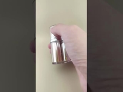 2 màu vàng và bạc máy bơm không khí với lớp phủ bên ngoài cho mỹ phẩm và sản phẩm chăm sóc da