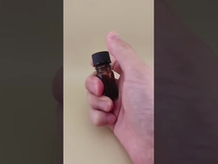 Thiết kế tinh tế, chai thủy tinh tròn, màu nâu trong suốt, nhẵn mịn dùng đựng dược phẩm