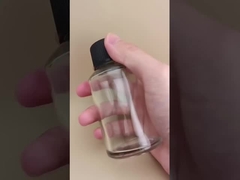 Thiết kế tinh tế chai thủy tinh tròn mịn mịn rõ ràng với nắp đặc biệt cho thuốc