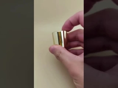 Nắp tròn nhôm-nhựa màu vàng kim có nút trong suốt cho chai sản phẩm chăm sóc da