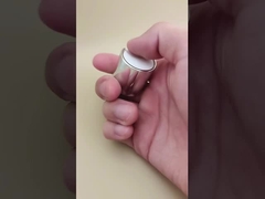 Hình bạc nhôm nhựa tròn Mũ trơn với nút trắng cho chai chăm sóc da