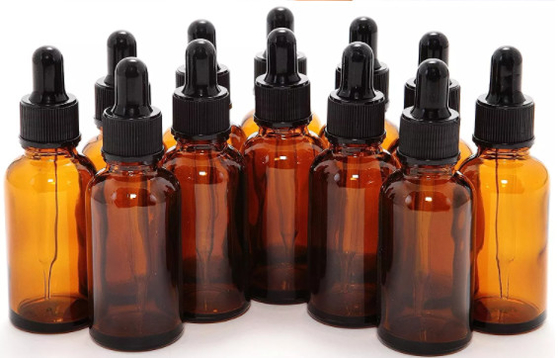 K1010 Ống nhỏ giọt huyết thanh thủy tinh màu hổ phách rỗng cho tinh dầu 20ml 30ml 50ml