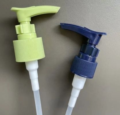 Bơm phân phối lotion bằng vật liệu PP tùy chỉnh màu xanh lá cây với khóa kẹp cho xà phòng lỏng, lotion chăm sóc da