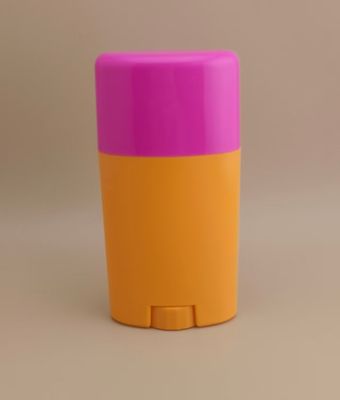 Orange Big Smooth Lip Balm Packaging với nắp màu hồng 0802 cho son môi