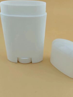 Màu trắng tùy chỉnh hình hình bầu dục PP nhựa mỹ phẩm chất khử mùi Stick chai