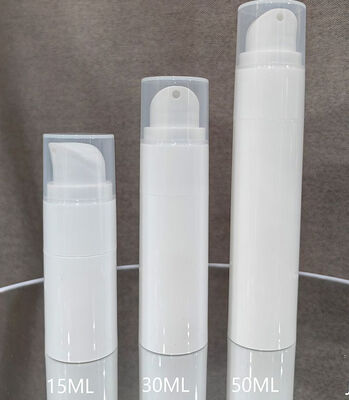 Luxury Custom White Matt Twist không khí máy bơm chai 30ml nhựa máy bơm chai với đầu máy bơm ABS