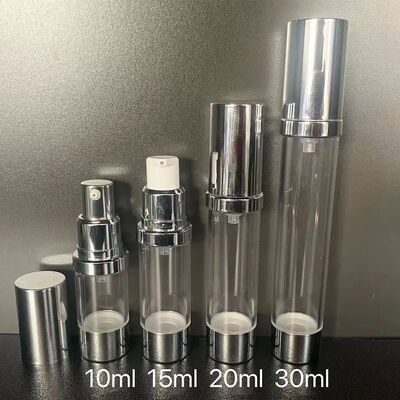 30ml PP nhựa vòng xi lanh chai không khí Clear Cap PP không khí bơm chăm sóc da