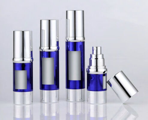 Bao bì mỹ phẩm Lotion nhựa tròn kem rỗng chai không khí với máy bơm