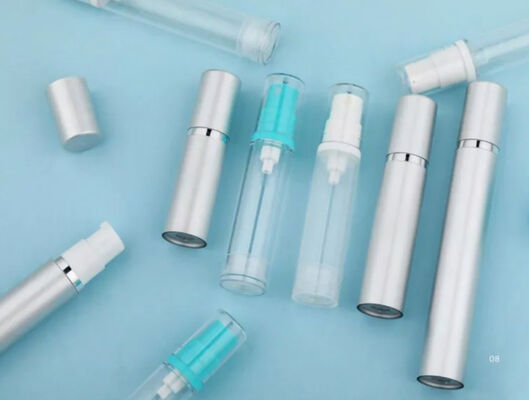 Máy bơm kem nhựa không khí chai chân không với nắp bơm Bao bì mỹ phẩm K18-2 5ml 10ml 12ml 15ml