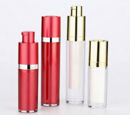 Máy bơm kem nhựa không khí chai chân không với nắp bơm Bao bì mỹ phẩm K18-2 5ml 10ml 12ml 15ml