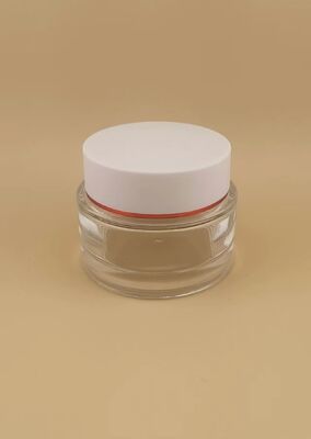 Bottle Clear White Cover with Gold-Rimed for Skincare Product (Bộ chứa bình trắng rõ ràng với khung vàng cho sản phẩm chăm sóc da)
