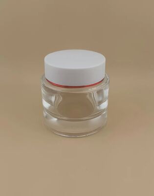 Bottle Clear White Cover with Gold-Rimed for Skincare Product (Bộ chứa bình trắng rõ ràng với khung vàng cho sản phẩm chăm sóc da)