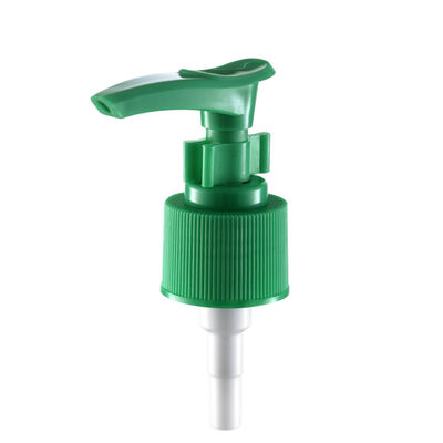 24/410 Máy bơm phân phối kem dưỡng da bằng chất liệu PP tùy chỉnh màu xanh lá cây có khóa kẹp cho xà phòng lỏng chăm sóc da