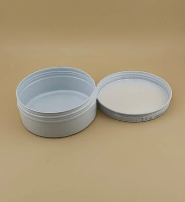 Vỏ nhôm bạc trắng với nắp vít cho mỹ phẩm