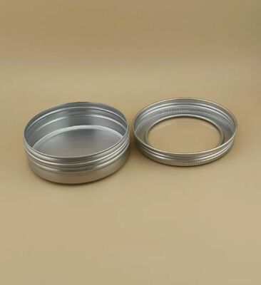 Vỏ nhôm bạc lớn với nắp vít rõ ràng cho mỹ phẩm