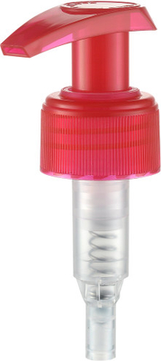 Máy phân phối kem dưỡng da tre 24mm Bơm nhựa Đa chức năng Màu đỏ