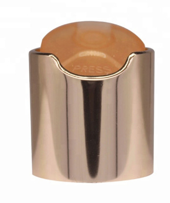 Mỹ phẩm nhôm vàng Đĩa trên, K901-5 Nonspill Nắp chai lật trên