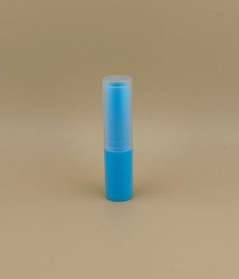 Bao bì son dưỡng môi nhỏ màu xanh lam với nắp gân trong suốt cho son môi