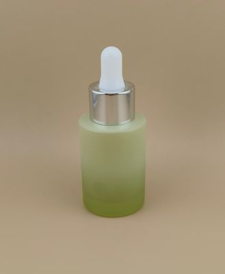 Thiết kế mới Đơn giản thay đổi dần dần Green Matte Round Dropper Bottle K-GBL30 cho Essence