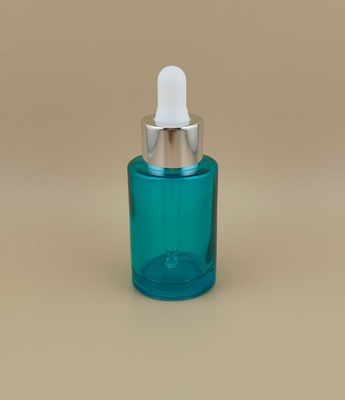 Thiết kế mới Clear Cyan Smooth Round Dropper Bottle K-GBL30 cho Essence