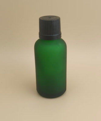 Delicate Design Clear Dark Green Glass Bottle for Essence