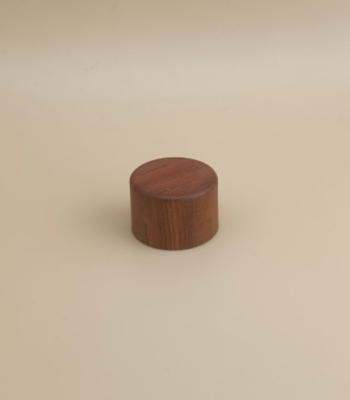 Nắp tròn bằng nhựa vân gỗ, nhẵn mịn cho chai mỹ phẩm